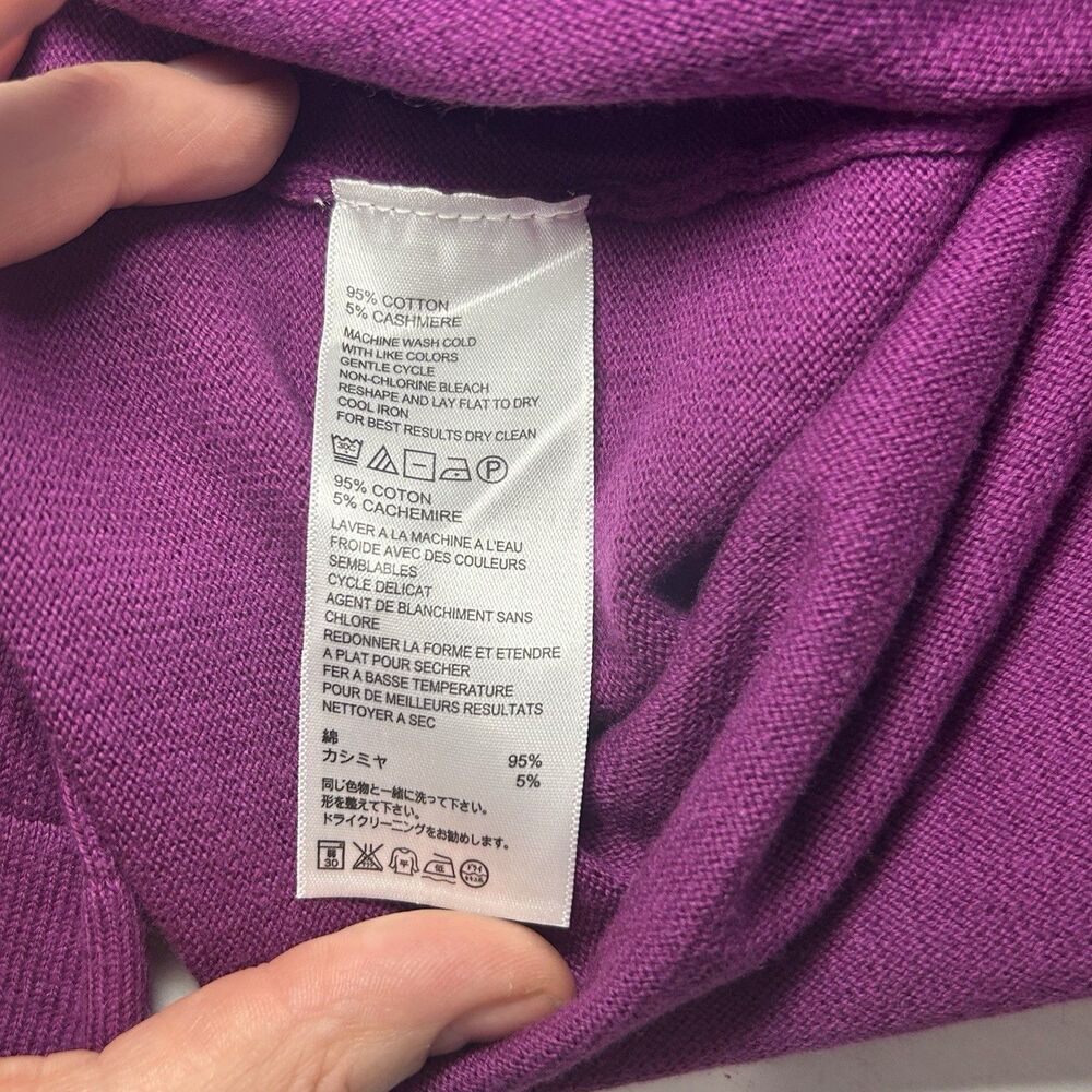 Tommy Bahama Cashmere Blend 1/4 zip Sweater‎ Long Sleeve Men's XLARGE Mulberry - Picture 5 of 9